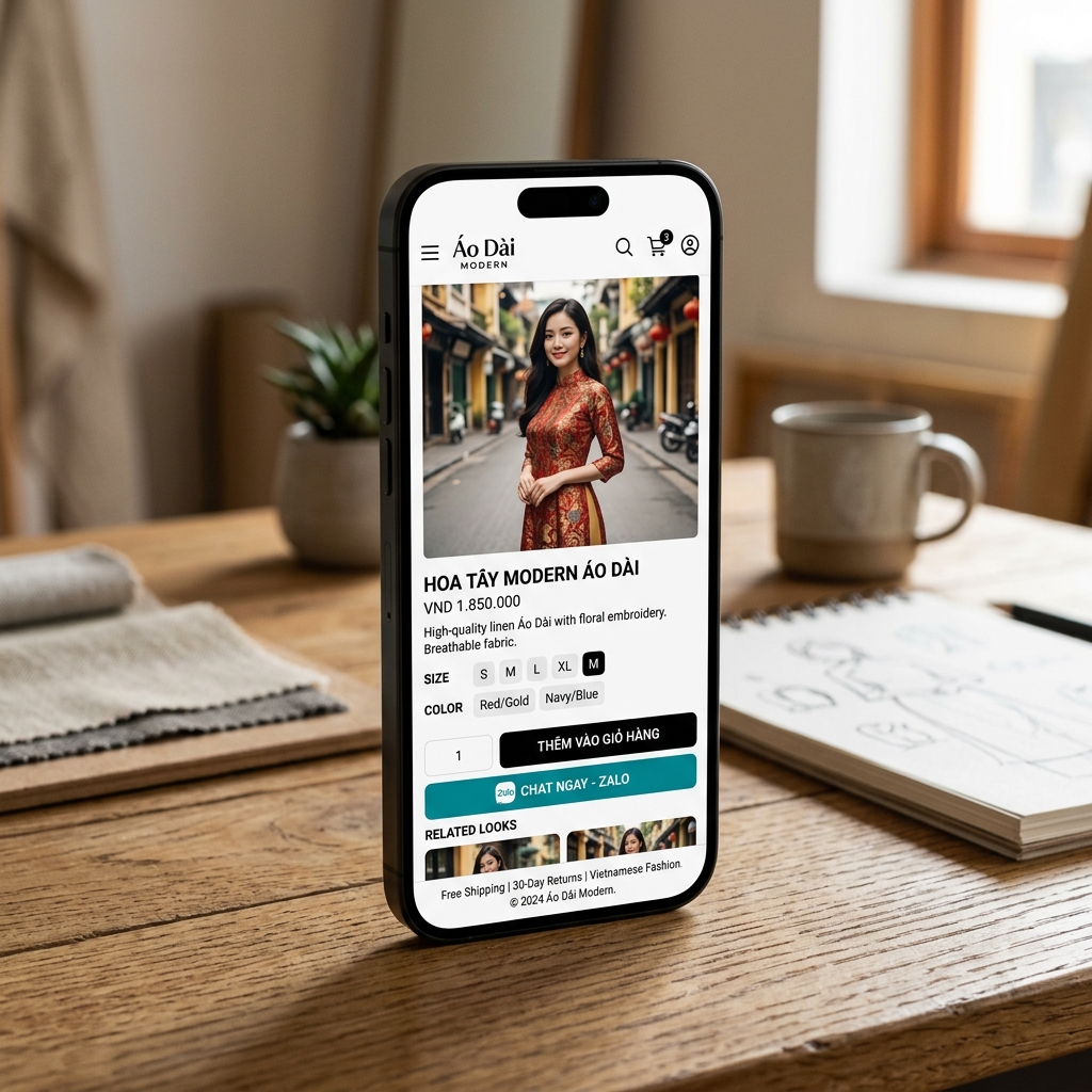 Thiết Kế Website Siêu Thị Mini Chuẩn SEO Trọn Gói - Giao diện di động (Mobile Mockup)